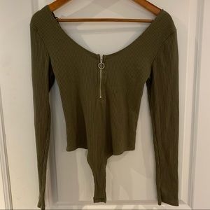 Large green bodysuit